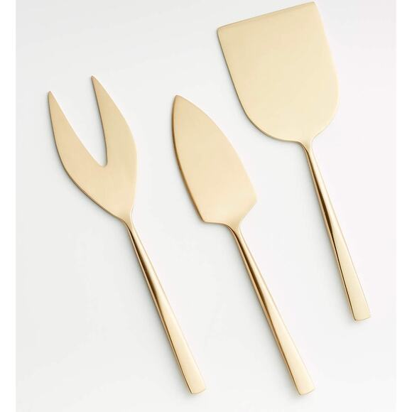Crate&Barrel Other - NWT Crate and Barrel 3 Piece Gold Stainless Steel Cheese Knives